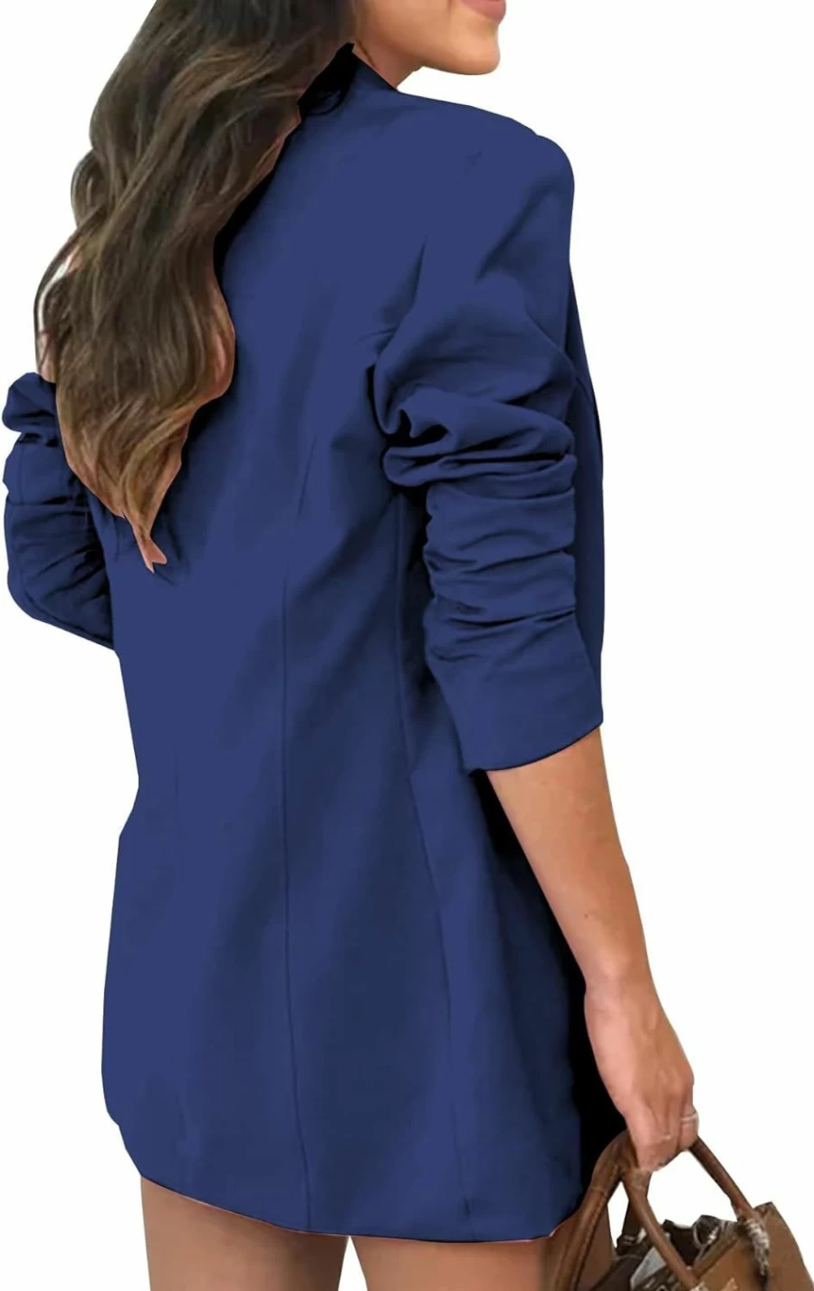 "Tcremisa Women's 3-Piece Blazer Set: Long Sleeve Blazer, Cami Top & Shorts with Belt for Business Outfits"