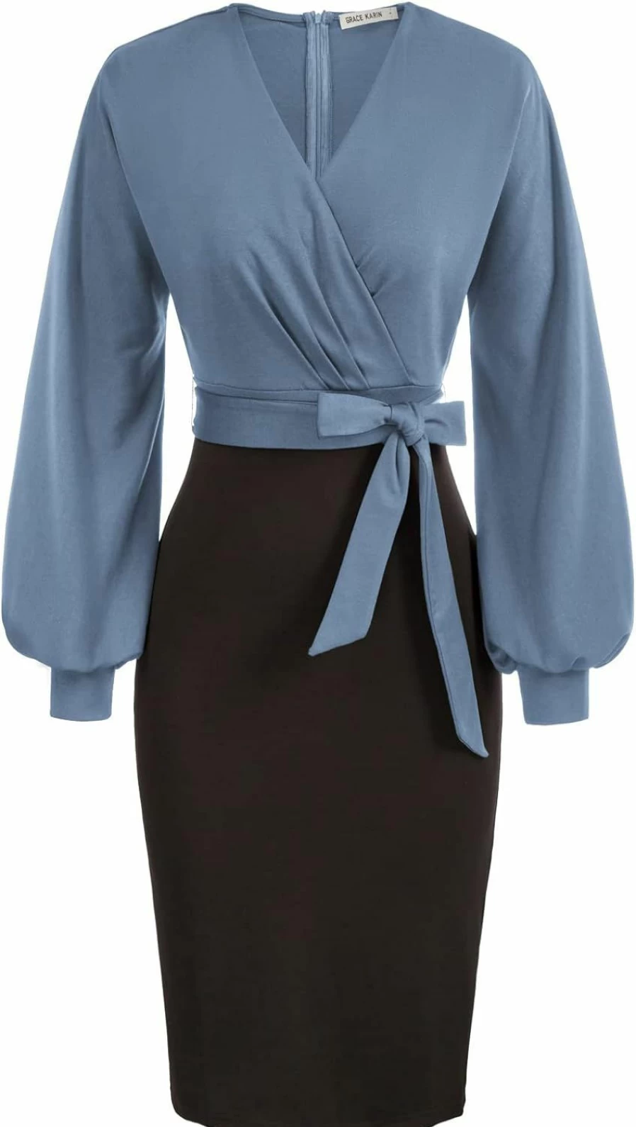GRACE KARIN Women's Long Sleeve Pencil Dress for Wedding Guest, Office, and Cocktail Party