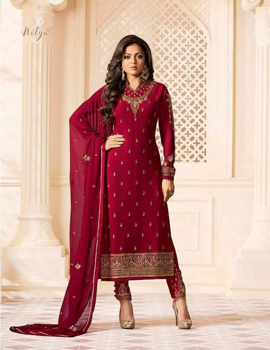 Delisa Women's Traditional Indian Pakistani Salwar Kameez Outfit 01 - Elegant Ethnic Wear