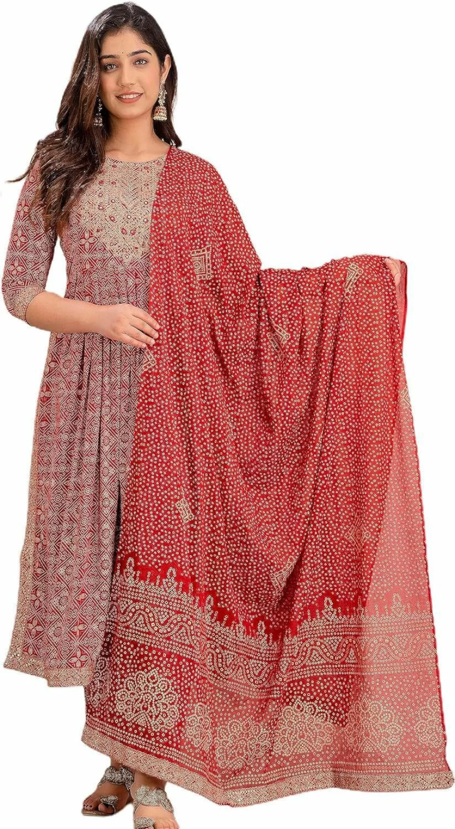 "Elegant MAGHMA Printed Indian Kurti Set for Women - Stylish Kurta with Pant & Dupatta"