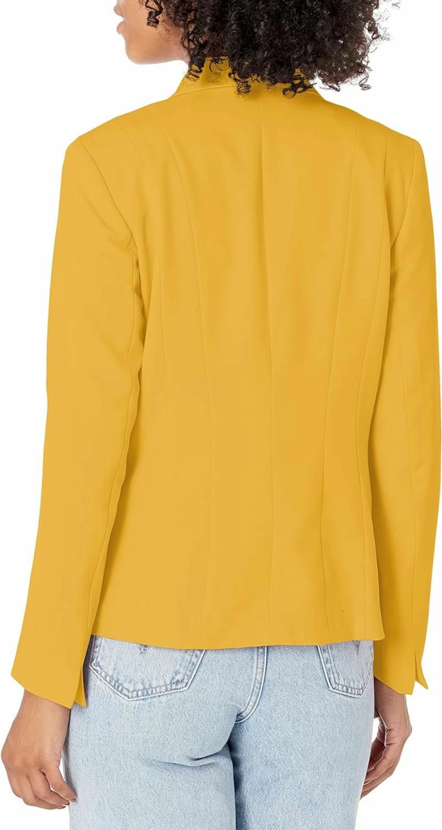Kasper Women's Single Button Panel Seamed Jacket with Dual Slit Design