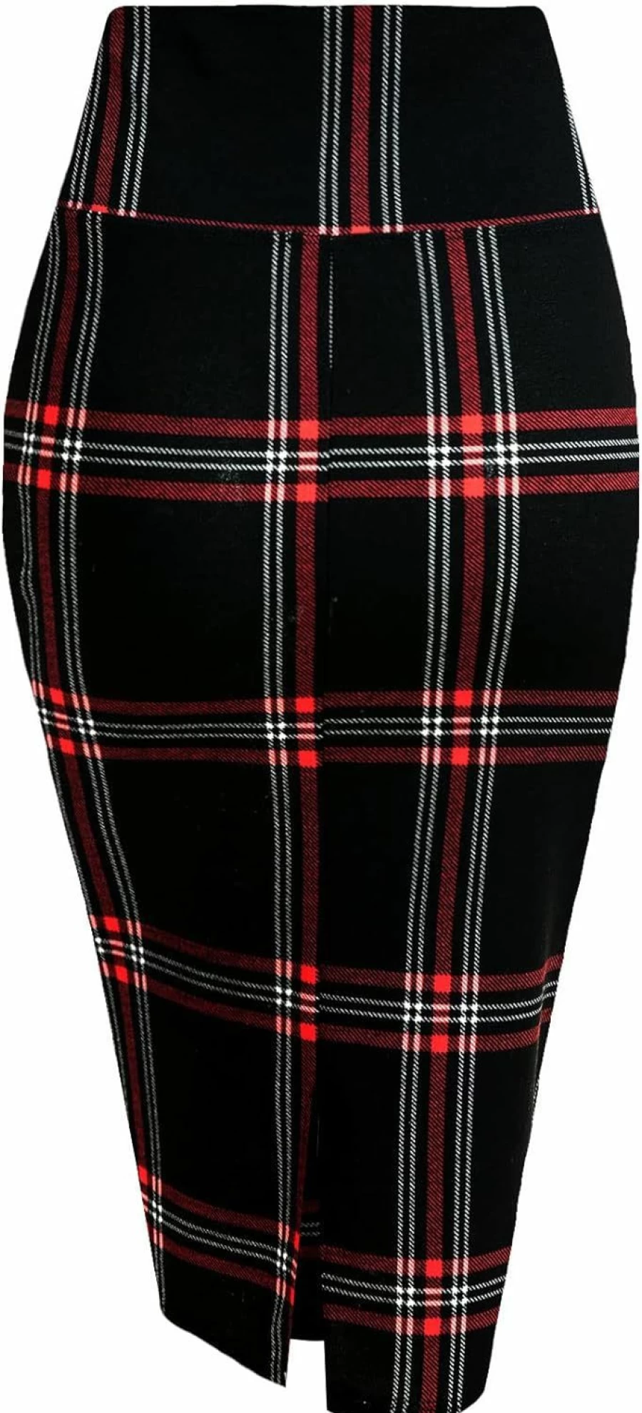 MINEFREE Women's High Waist Stretchy Office Pencil Skirt - Premium Nylon Ponte Professional Work Skirt for Women