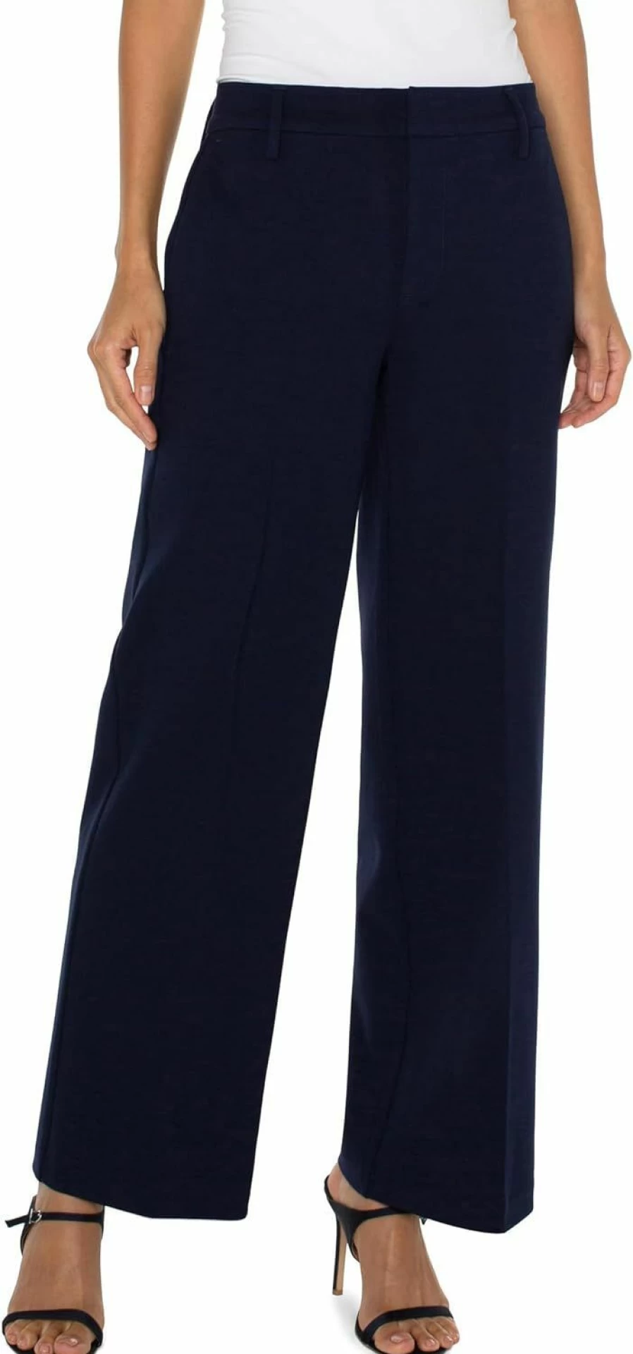 Liverpool Women's Kelsey Wide Leg Ponte Pants - Comfortable Stretch Trousers