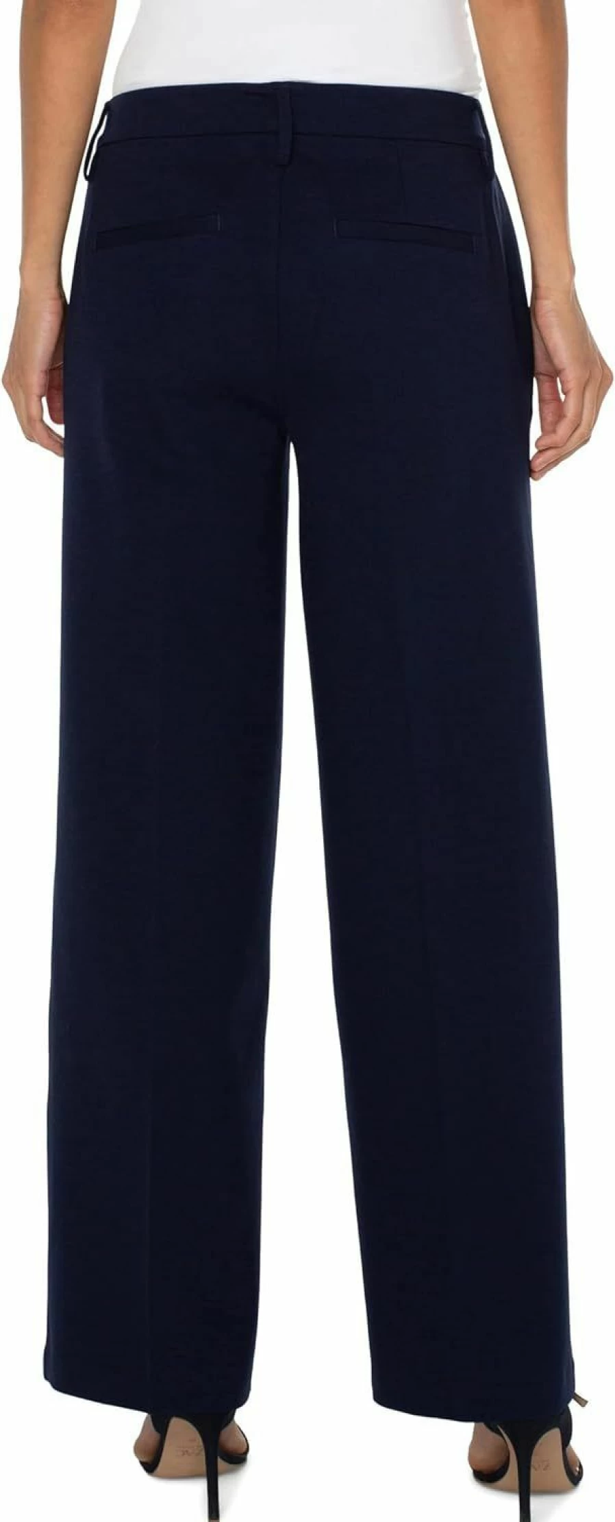 Liverpool Women's Kelsey Wide Leg Ponte Pants - Comfortable Stretch Trousers