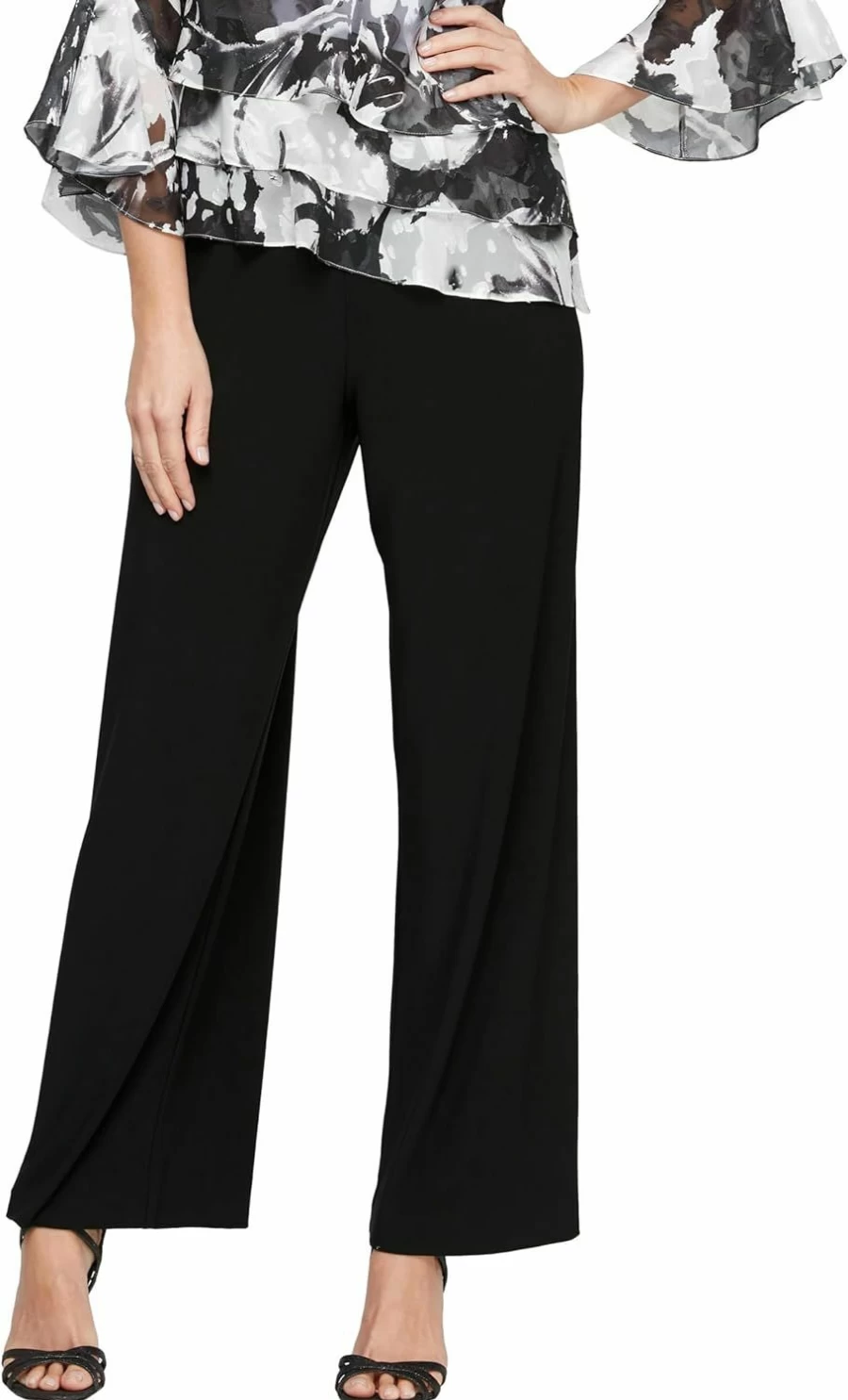 Alex Evenings Women's Straight Leg Dress Pants - Full Length Formal Trousers in Regular & Petite Sizes