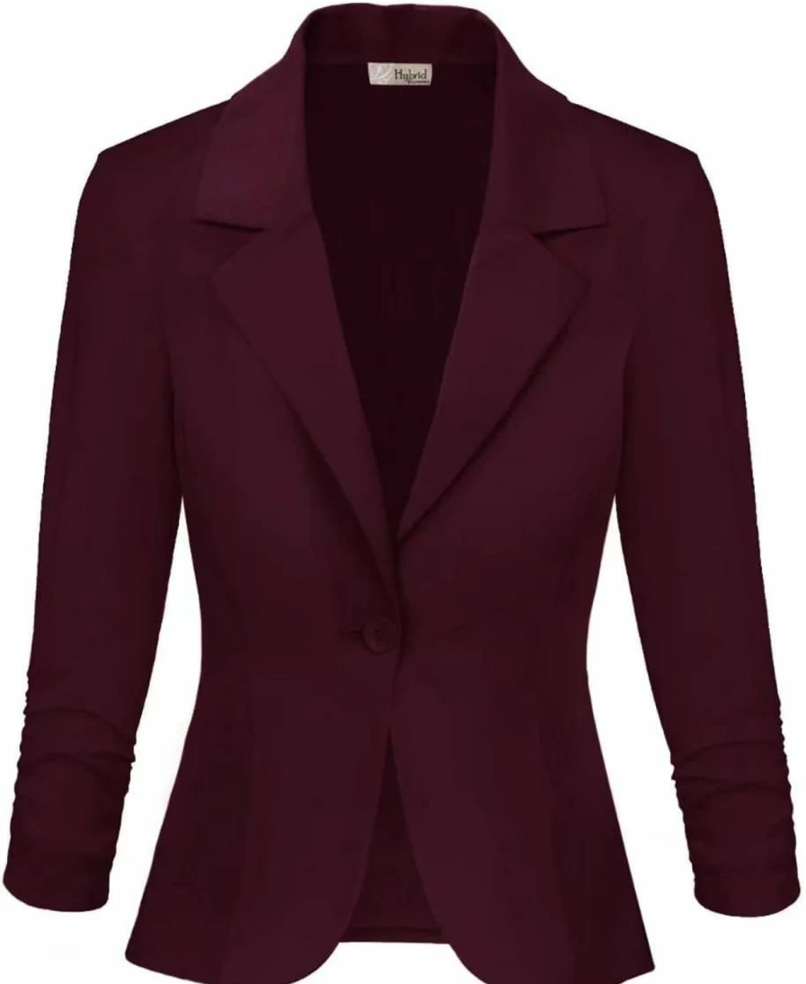 Hybrid & Company Women's Lightweight Stretch Ponte Blazer Jacket for Office & Casual Wear | Made in USA