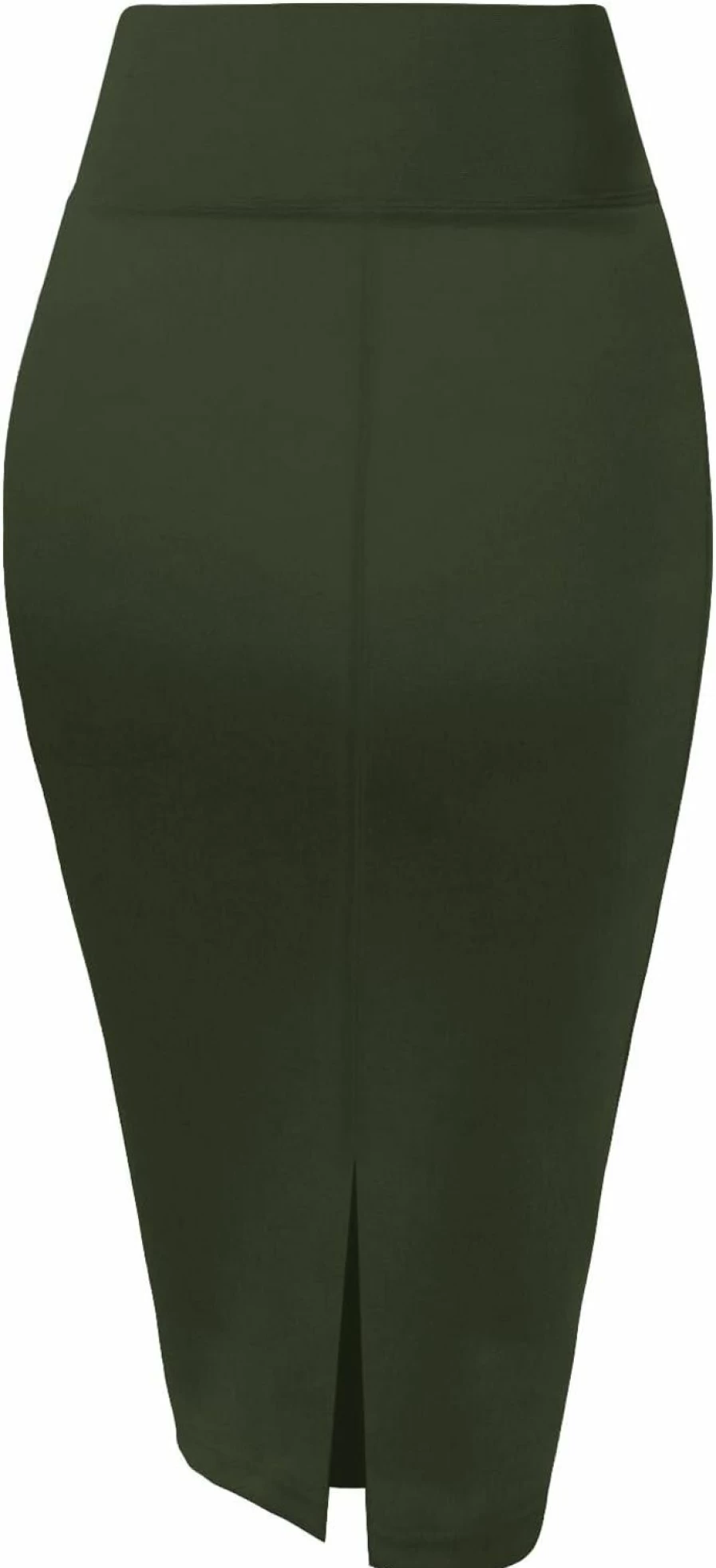 Hybrid & Company Women's Professional Pencil Skirt - Stretch Ponte Nylon Office Work Skirt, Below Knee Length, Made in USA