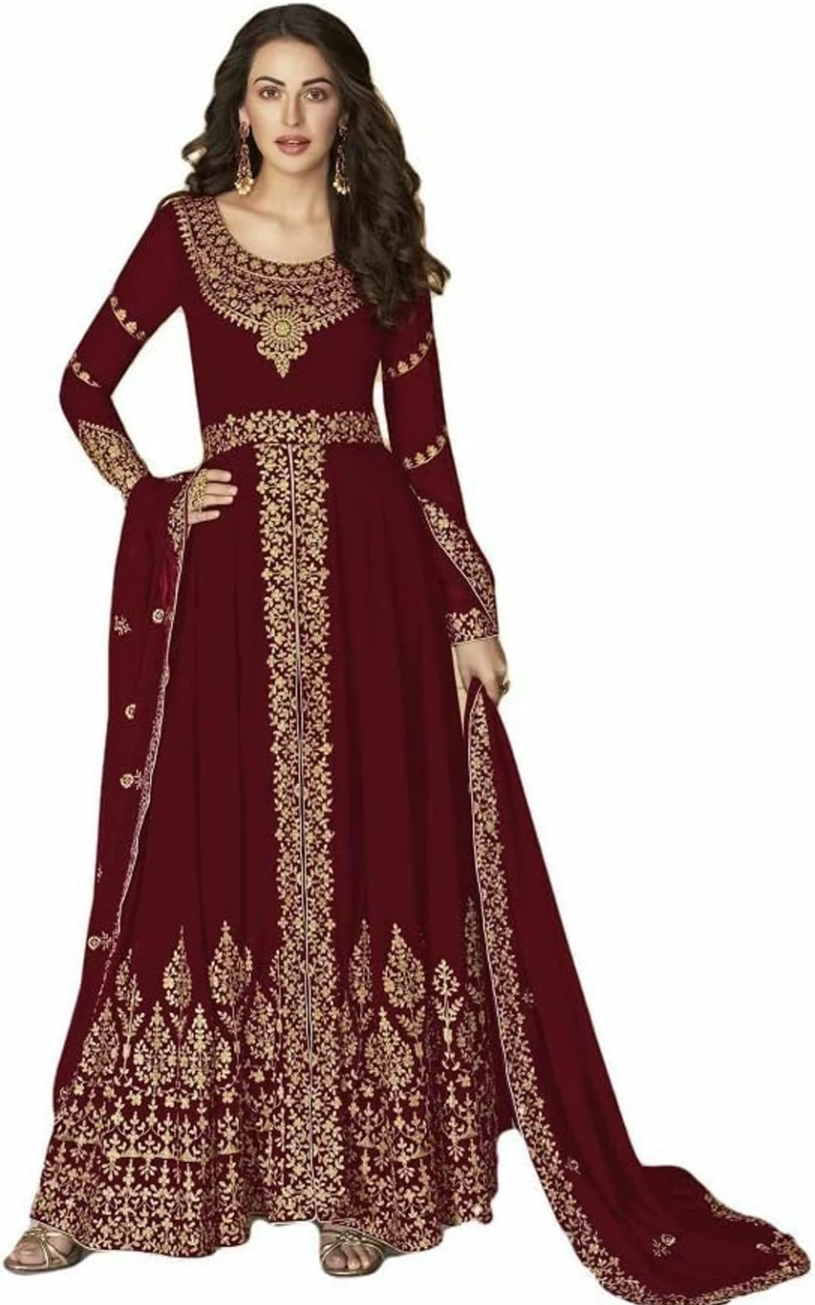 "Elegant Anarkali Suit for Women – Indian Pakistani Party Wear with Matching Dupatta – Wedding & Special Occasion Outfit"