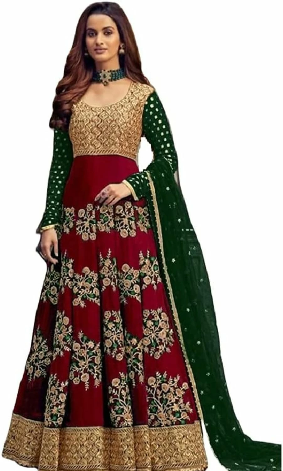 "Elegant Bollywood Style Anarkali Suit - Designer Abaya Ready To Wear for Wedding & Party - Women's Indian Pakistani Ethnic Outfit"