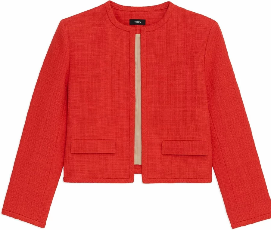 Theory Women's Tweed Blazer - Classic Short Jacket for Stylish Outfits