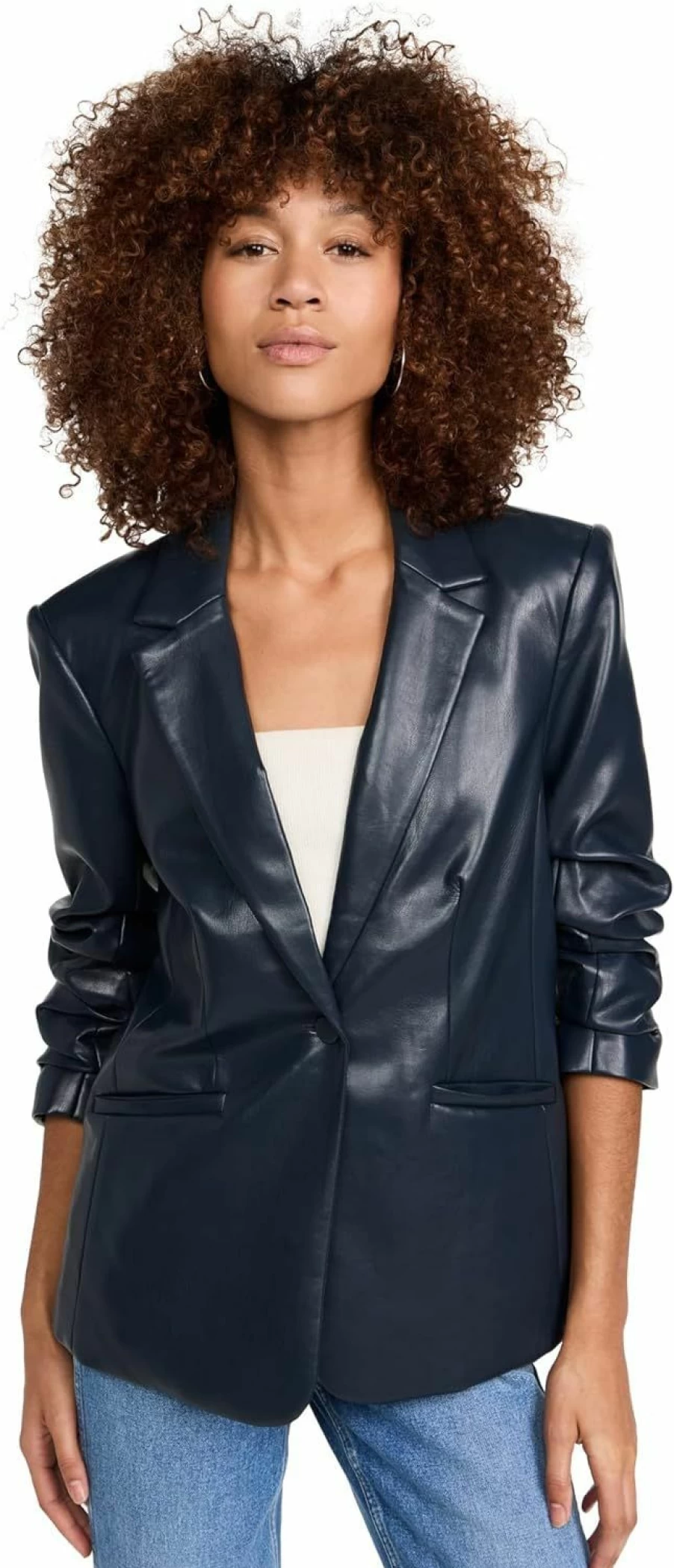 Cinq a Sept Women's Kylie Faux Leather Jacket - Stylish Vegan Leather Outerwear