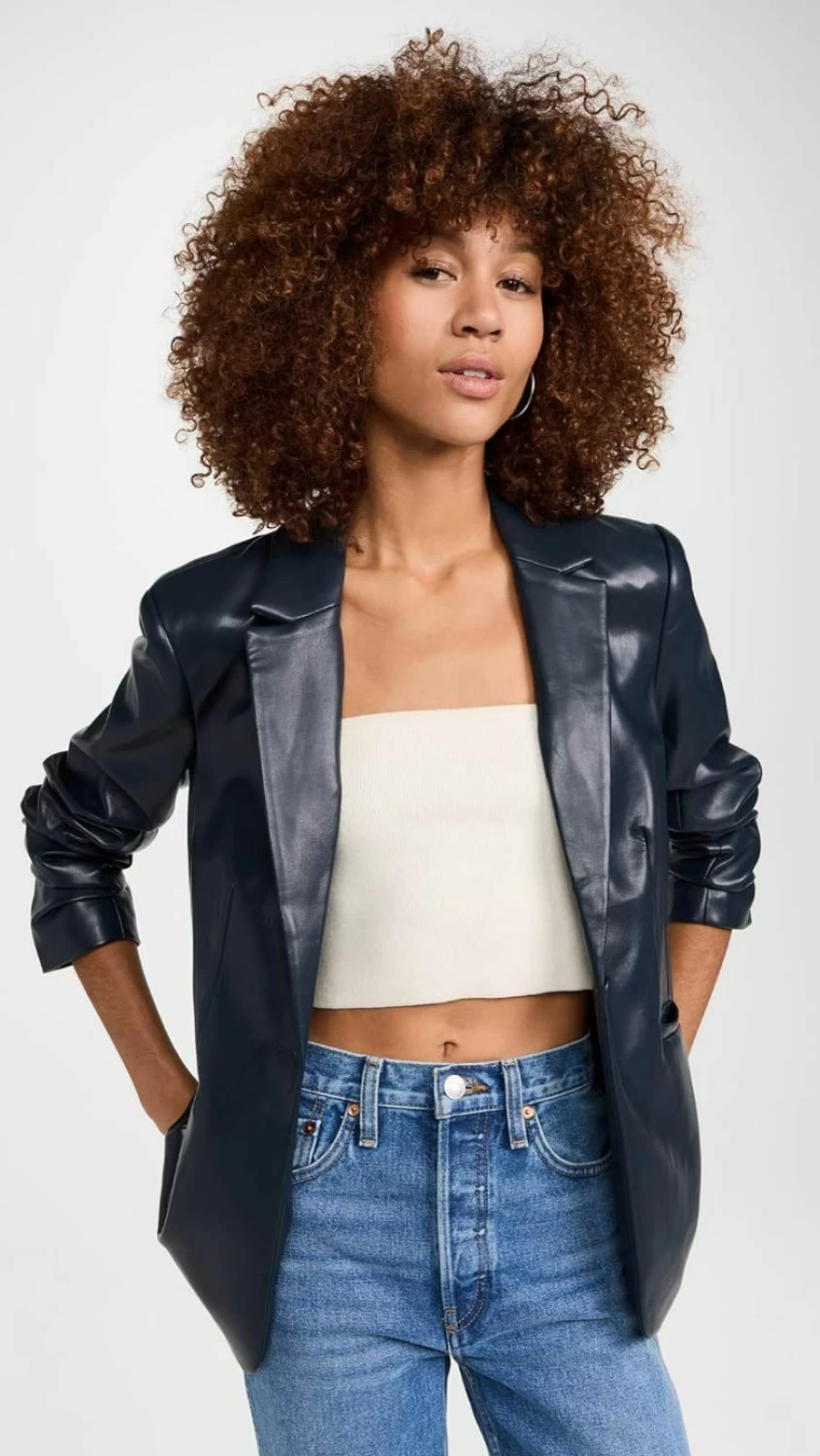 Cinq a Sept Women's Kylie Faux Leather Jacket - Stylish Vegan Leather Outerwear
