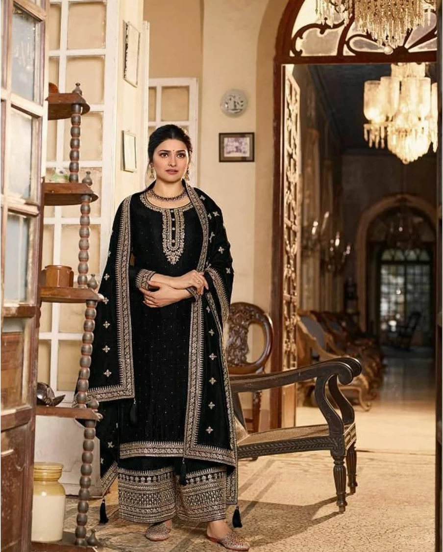"Designer Shalwar Kameez & Palazzo Suits for Reception Wear | The Kurti Bazaar | Indian Pakistani Ethnic Outfits"