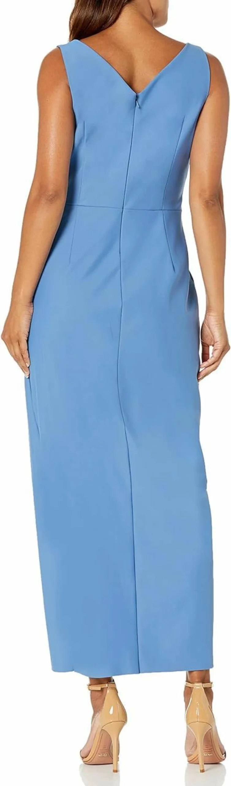 Alex Evenings Women's Slim Fit Ruched Side Long Dress with Cascading Ruffle Skirt - Elegant Evening Gown